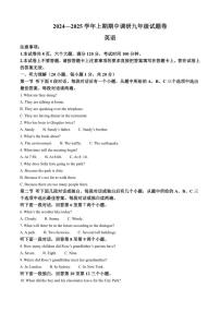 河南省周口市西华县2024-2025学年九年级上学期期中英语试题（含答案）