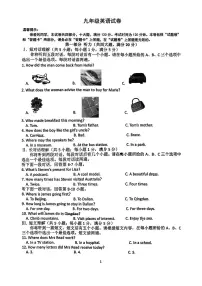 安徽省合肥市第四十五中学2025-2026学年九年级上学期期末考试英语试卷（无答案）