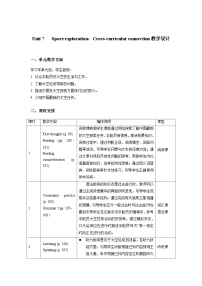 初中英语沪教牛津版（2024）八年级下册（2024）Cross-curricular connection教案设计