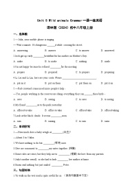 牛津译林版（2024）Grammar巩固练习