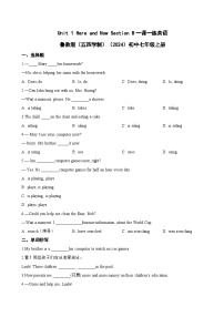初中英语鲁教版（五四学制）（2024）七年级上册（2024）Unit 1 Here and Now Section B习题