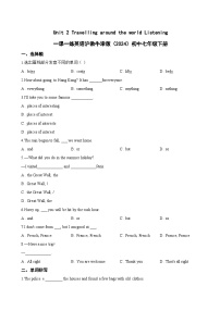 初中英语Module1 People and placesUnit 2 Travelling around the world同步测试题