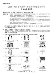 广东省阳江市阳西县2024-2025学年九年级上学期期末考试英语试卷