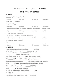 初中英语Unit 7 Be wise with money课时作业