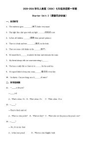 人教版（2024）七年级上册（2024）Unit 2 Keep Tidy测试题