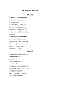 人教版（2024）七年级上册（2024）Unit 4 My Favourite Subject Section A练习题