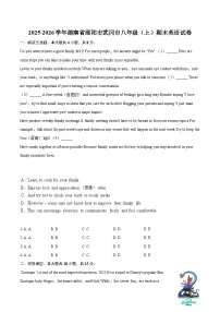 2025-2026学年湖南省邵阳市武冈市八年级（上）期末英语试卷-自定义类型