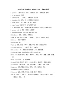 初中英语外研版（2024）八年级下册Module 8 Time offUnit 2 We thought somebody was moving about学案设计