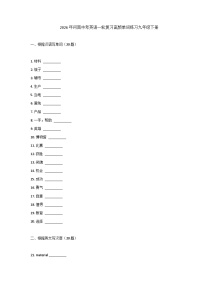 2026年河南中考英语一轮复习高频单词练习-九年级下册