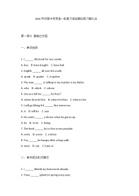 2026年河南中考英语一轮复习-语法模拟练习题-九年级全册