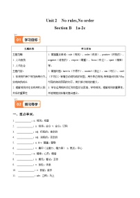 英语七年级下册（2024）Unit 2 No Rules, No Order课后复习题