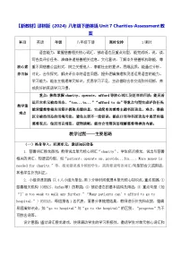 初中英语牛津译林版（2024）八年级下册（2024）Unit 7 CharitiesAssessment表格教学设计
