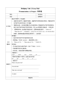 鲁教版（五四学制）（2024）六年级上册（2024）Bridging Unit 2 Keep Tidy! Section B学案及答案
