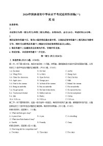 陕西省2026届九年级中考适应性训练（一）英语试卷（文字版，不含音频，含答案）
