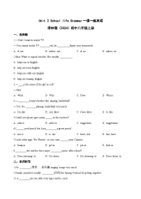 牛津译林版（2024）八年级上册（2024）Grammar当堂检测题