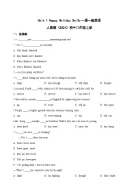 人教版（2024）八年级上册（2024）Unit 1 Happy Holiday Section B 3a-3c练习