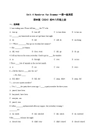 初中英语牛津译林版（2024）八年级上册（2024）Grammar随堂练习题
