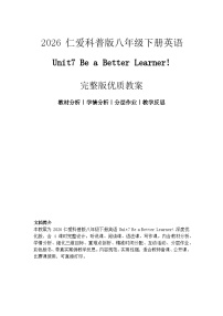 英语八年级下册（2024）Reading Strategies教案