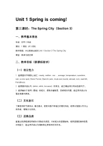 冀教版（2024）八年级下册（2024）Lesson 3 The Spring City第3课时教案设计