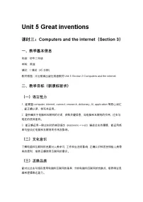 初中英语冀教版（2024）八年级下册（2024）Lesson 3 Computers and the internet第3课时教案
