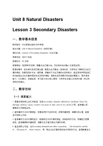 初中英语冀教版（2024）八年级下册（2024）Lesson 3 Secondary disasters第3课时教学设计