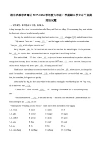 湖北孝感市孝南区2025-2026学年度九年级上学期期末学业水平监测英语试题-自定义类型