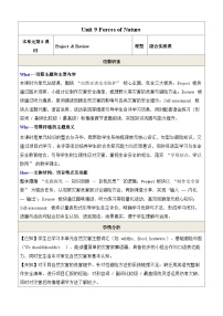 初中英语仁爱科普版（2024）八年级下册（2024）Project表格教学设计