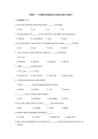 初中英语人教新目标 (Go for it) 版八年级下册Unit 3 Could you please clean your room?综合与测试练习