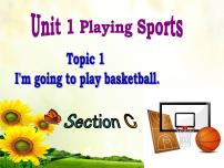 初中英语仁爱科普版八年级上册Topic 1 I'm going to play basketball.说课课件ppt