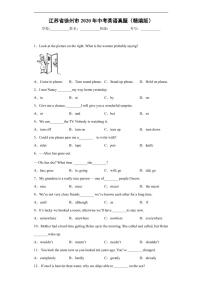 江苏省徐州市2020年中考英语真题含解析