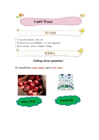 牛津版 (深圳&广州)七年级下册(2012秋审查)Module3 Natural elementsUnit 5 Water学案设计