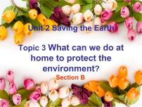 初中英语仁爱科普版九年级上册Unit 2 Saving the earth.Topic 3 What  can we do to protect the environment?图文ppt课件