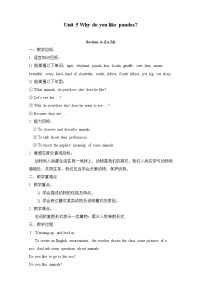 初中英语Unit 5 Why do you like pandas?综合与测试教案及反思