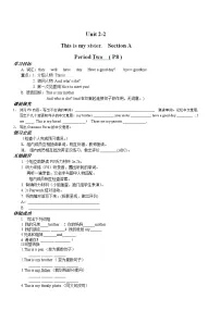 人教新目标 (Go for it) 版七年级上册Unit 2 This is my sister.综合与测试导学案
