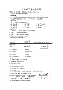 人教新目标 (Go for it) 版七年级下册Section A第二课时学案