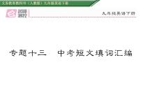 九年级中考英语复习课件（人教版）专题十三  中考短文填词汇编 （共37张PPT）