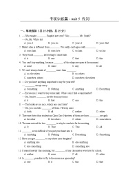 中考英语词汇语法专项训练篇 - unit 5  代词