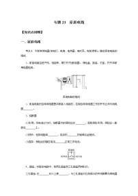 备战2022 中考科学  精讲精练 专题23 家庭电路（学案）