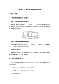 备战2022 中考科学  精讲精练 专题36 元素的循环和物质的转化（学案）