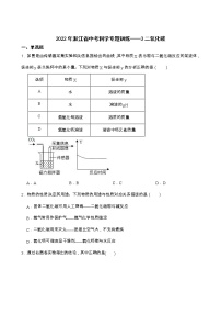 2022年浙江省中考科学专题训练 3二氧化碳