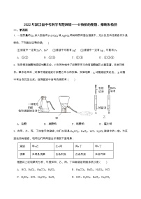 2022年浙江省中考科学专题训练 8物质的鉴别、推断和检验