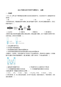 2022年浙江省中考科学专题复习 金属