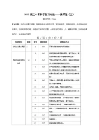 2022年中考科学题型练习选择题(三)