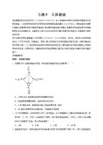 2022届中考科学专题练：人体健康