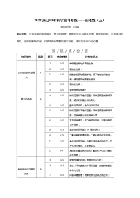 2022年中考科学题型练习选择题（五）