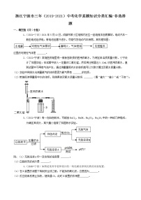 浙江省宁波市三年（2019-2021）中考化学真题知识分类汇编-非选择题（含答案）