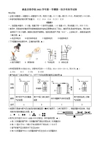 浙江省宁波市姚北实验学校2022-2023学年九年级第一学期第一次月考科学试题(含答案)