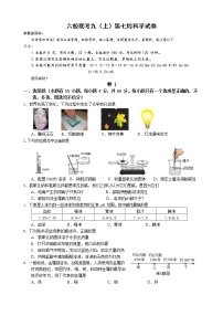 浙江省温州市瑞安市玉海实验中学等六校2022-2023学年上学期九年级科学联考试卷(含答案)