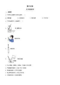 浙教版科学九年级上册  期中测试卷8