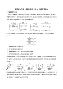 【期末满分冲刺】浙教版科学八年级上册：专题08《电路基础概念》期末培优冲刺